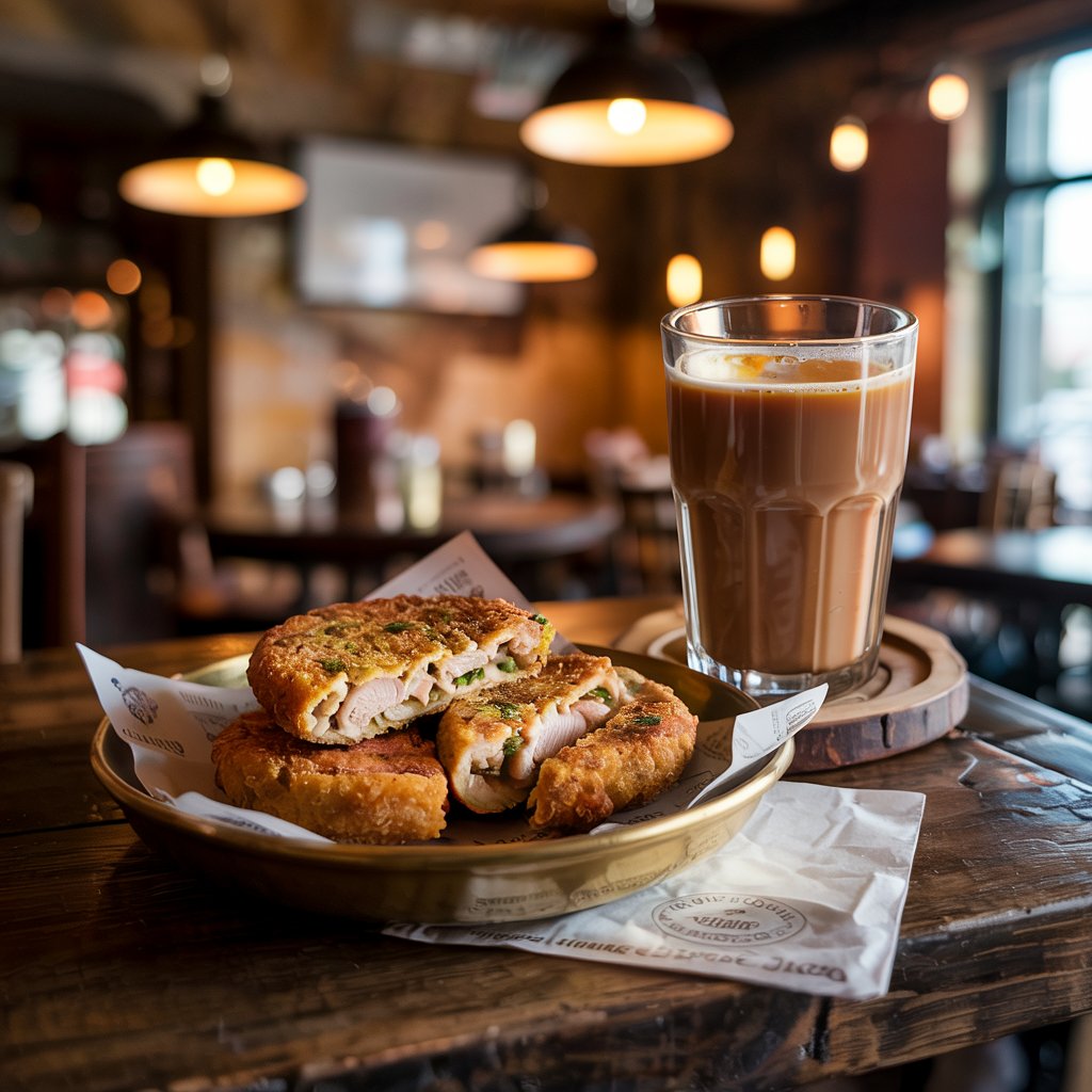 Chai Vibes + Chicken Cutlet